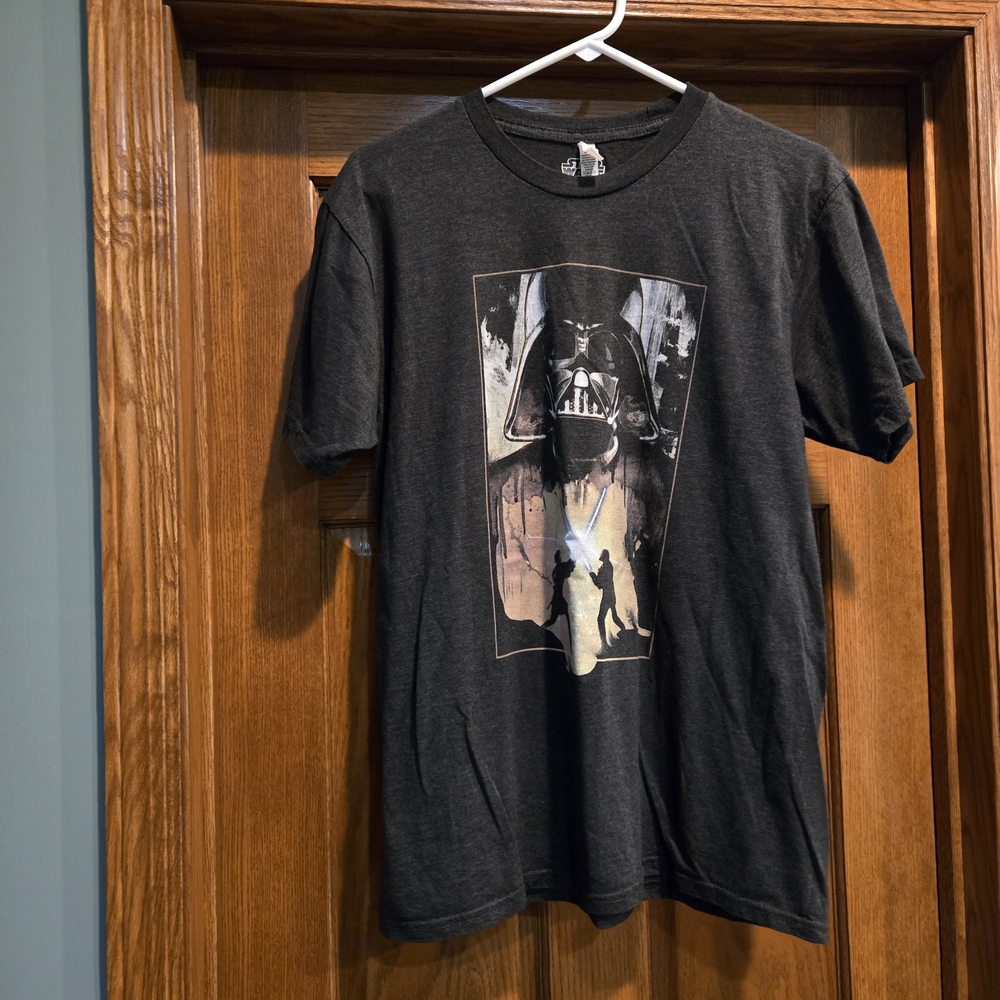 Star Wars Black Short Sleeve Tee with Darth Vader Graphic